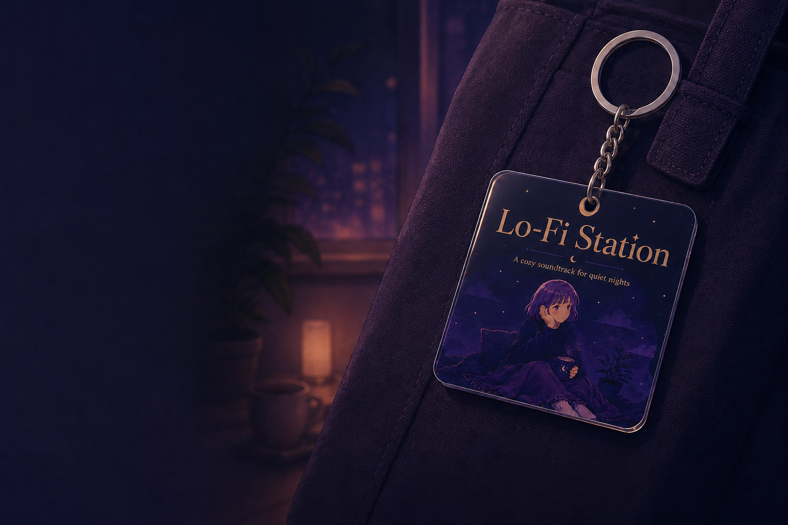 Miyu Night Sky Acrylic Keychain