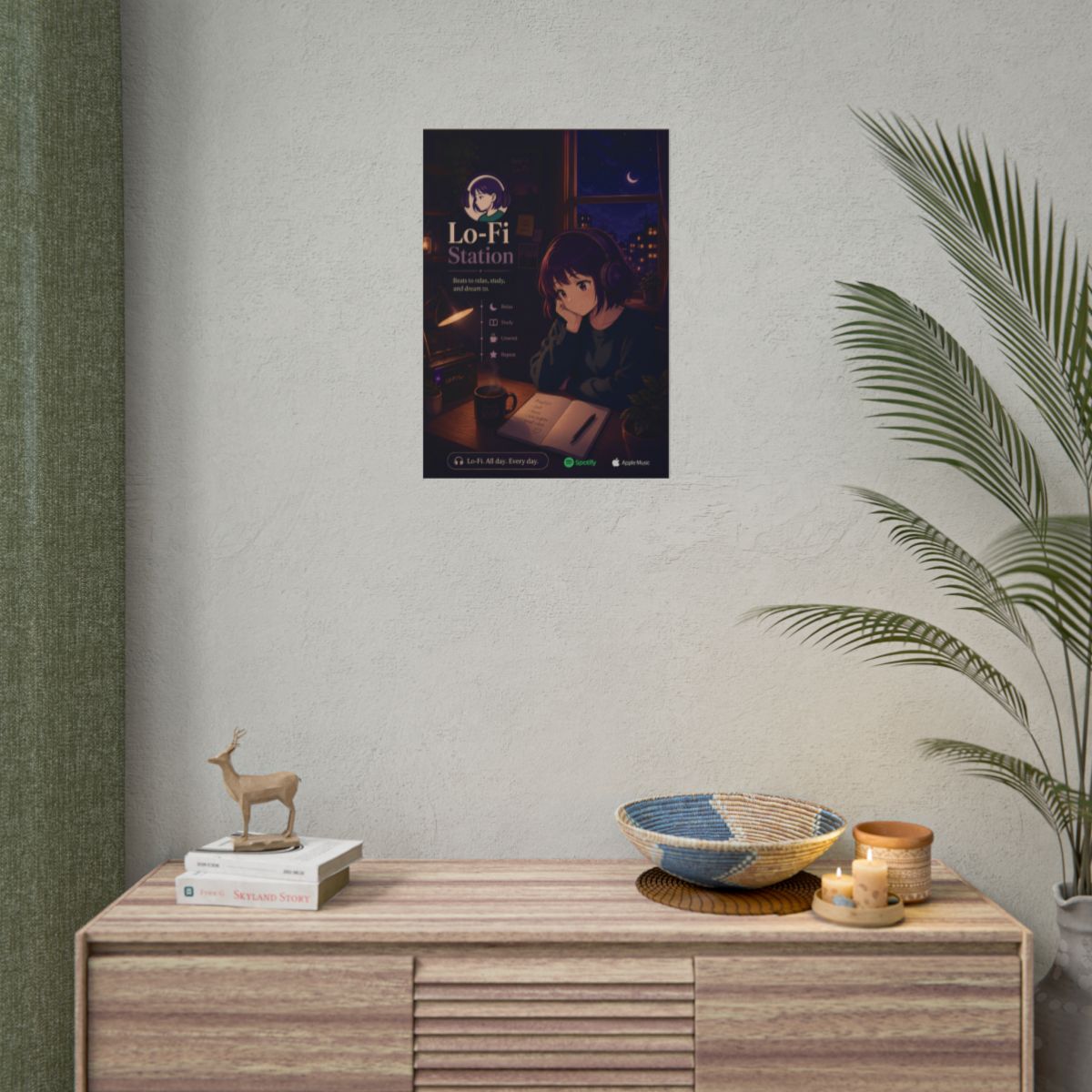 Miyu Lo-Fi Study Girl Poster